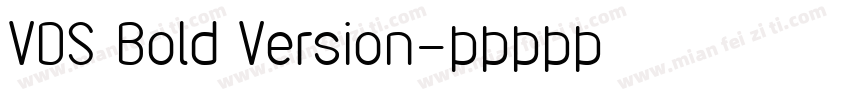 VDS Bold Version字体转换